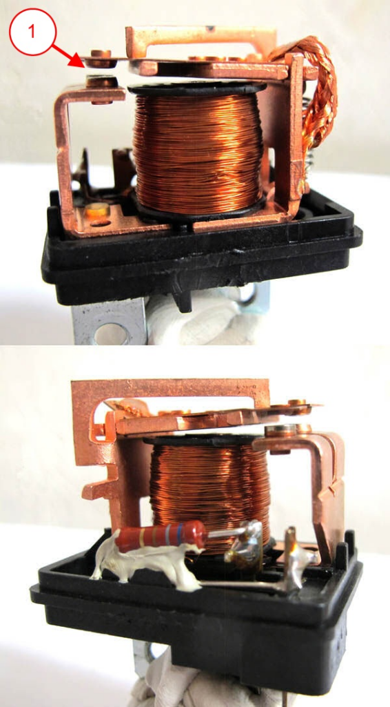 CarElectroDiag.com - Vue écorchée d'un relais de démarreur